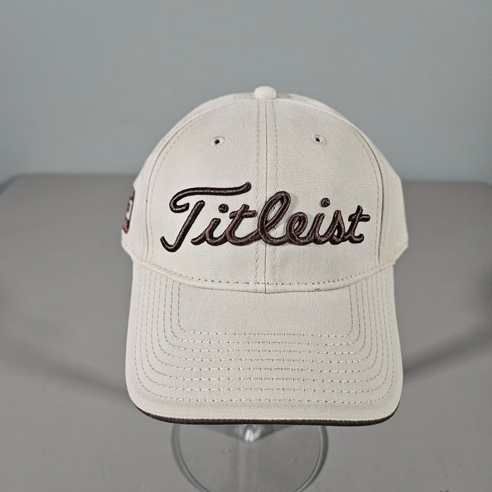 Titleist Golf Hat Unisex OSFA Beige Brown Embroidered New Era FootJoy FJ Cap